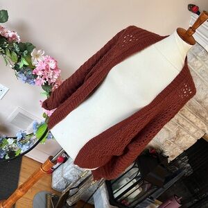 Cozy rusty Brown Cable Knit Sweater